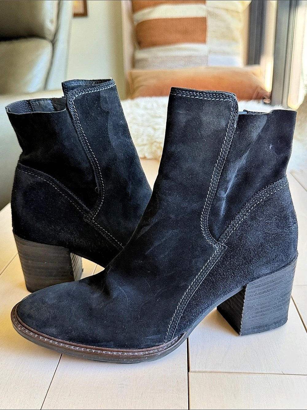 Paul Green Black Suede Booties